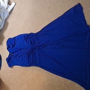Chaps blue sleeveless dress 16W